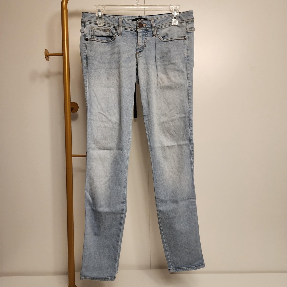 26/30 Bebe Designer Light Blue Denim Skinny Jeans, Vintage Made in USA Jeans